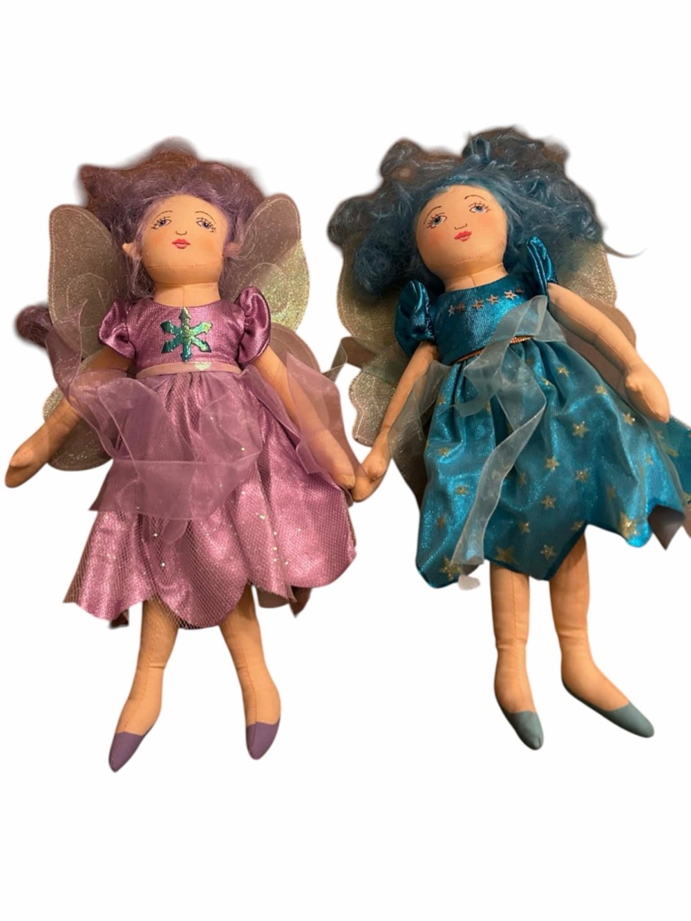 LOT OF TWO Natural Wonders Nature Fairies Dolls Vintage 1997 Star Snow